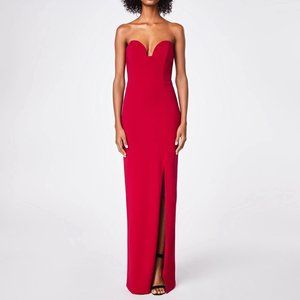 Nicole Miller Structured Jersey Strapless Gown